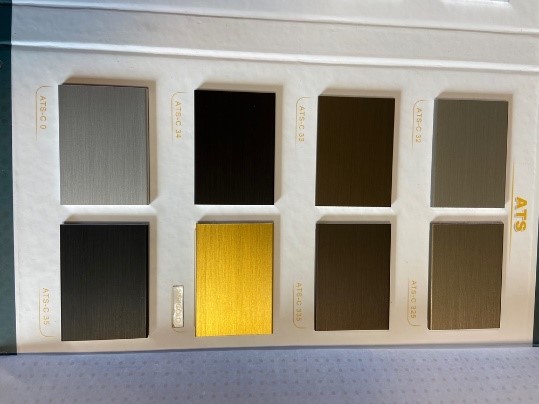 انواع رنگ مقاطع الومینیومی